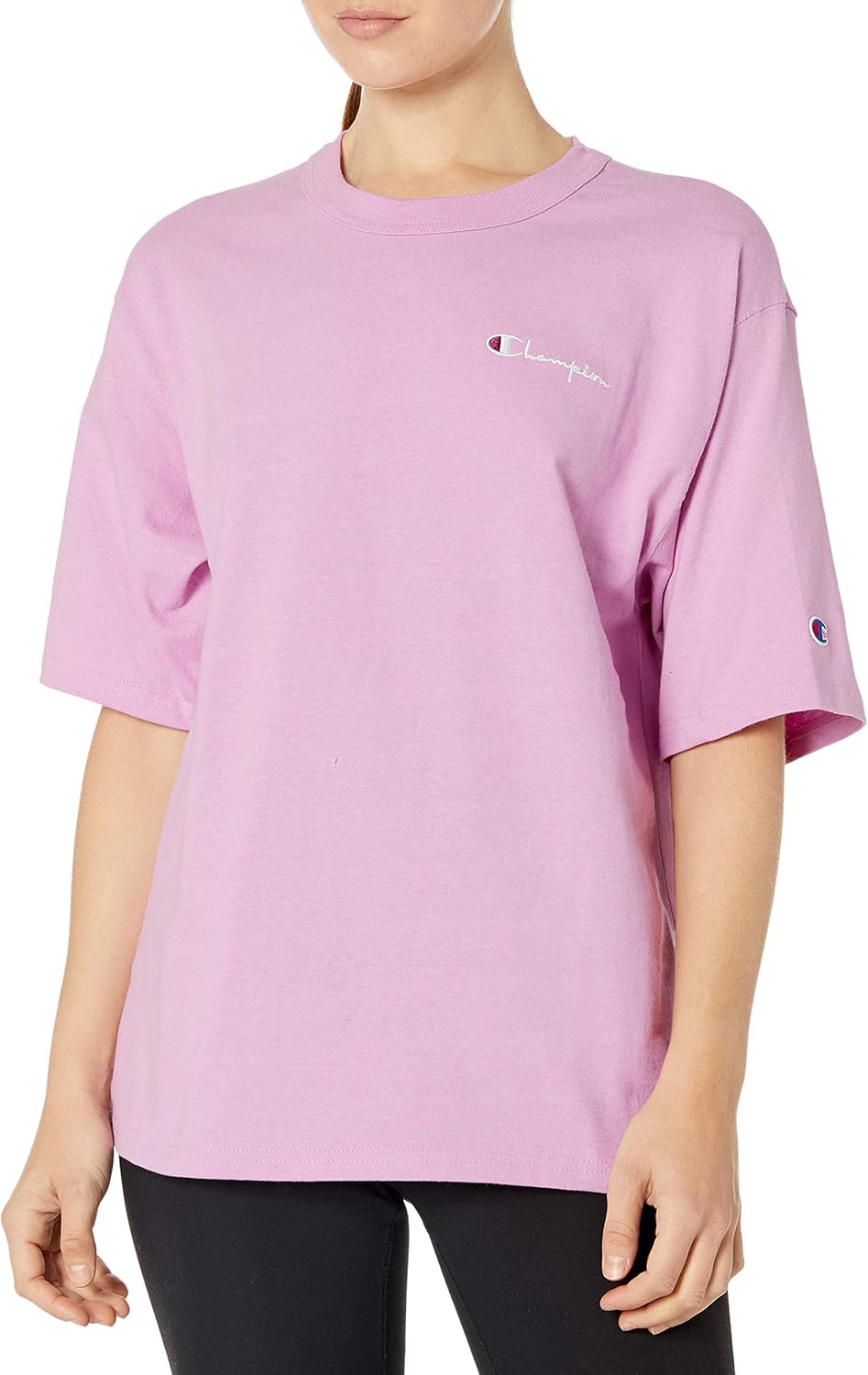 champion life 女式男友 t 恤左胸印有字母